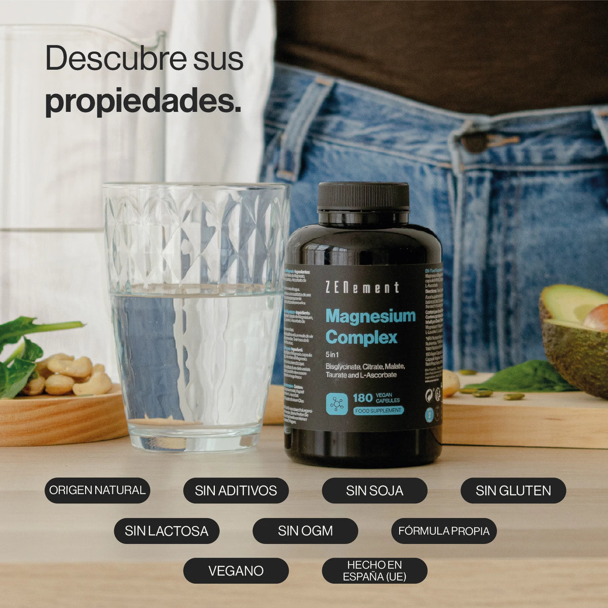 Magnesio Complex 5 en 1 - 180 Cápsulas Veganas Zenement