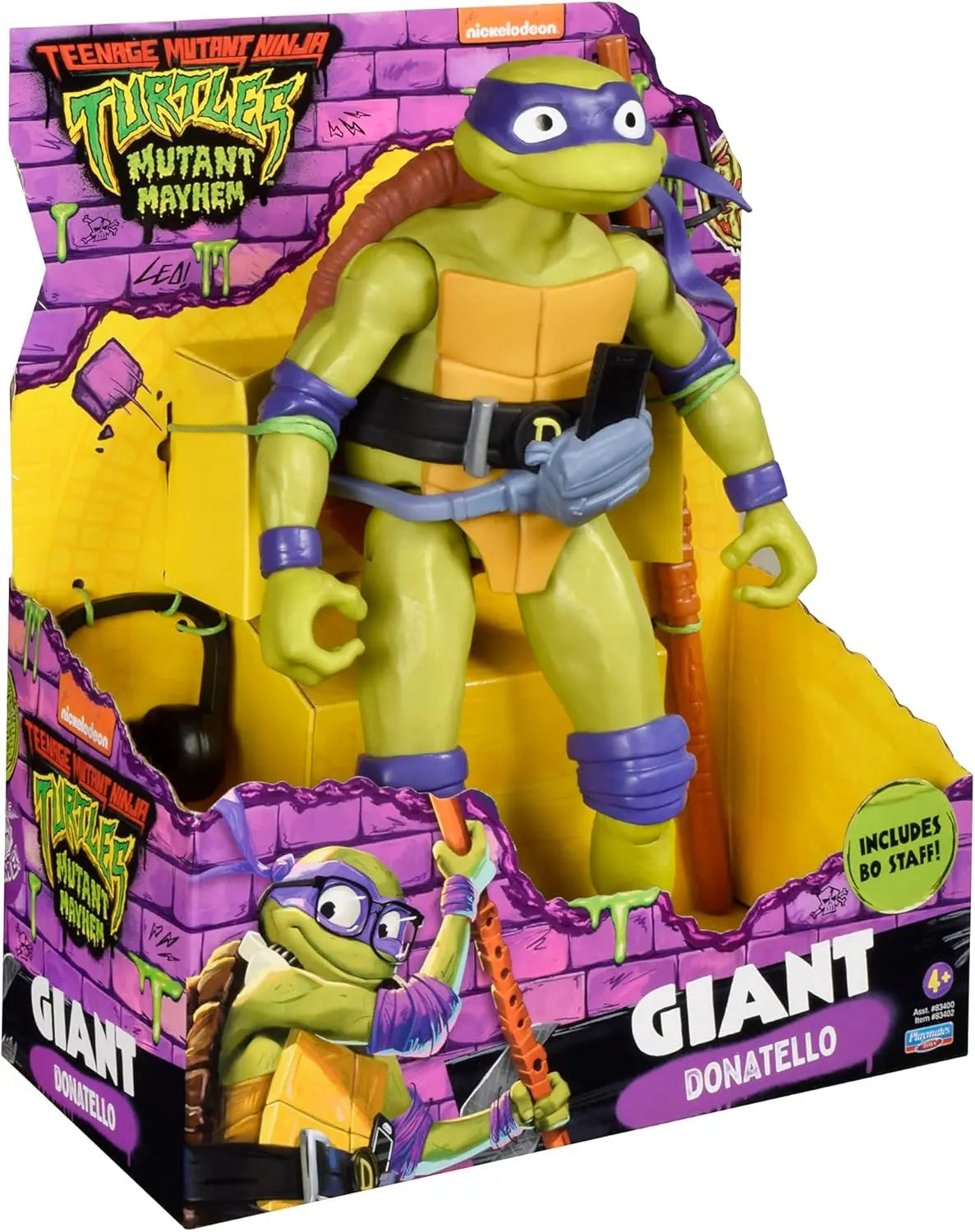 Paquete de 4 figuras gigantes de las famosas Tortugas Ninja de 30 cm