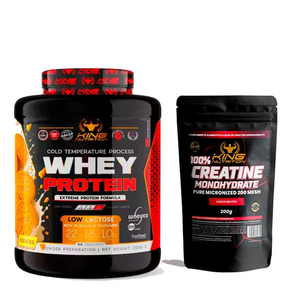 King Nutrition Whey Protein 2kg Proteina Concentrada + 200g de creatine monohydrate