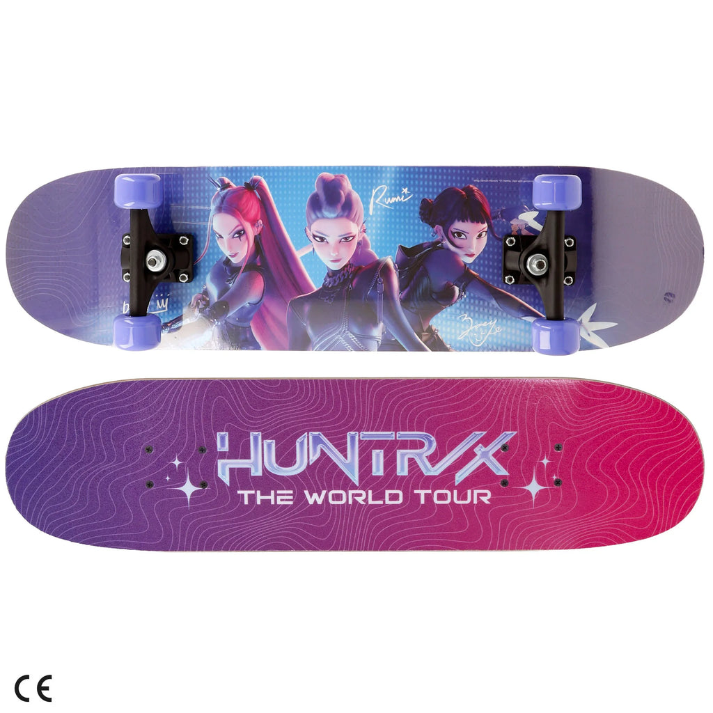 KPop Demon Hunters - Monopatín madera, 79x20x12 cm, licencia oficial, estilo KPop, peso máximo soportado 50 kg, recomendado a partir de 5 años