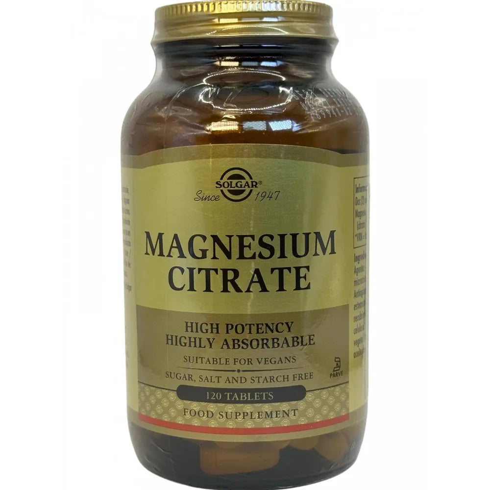 Citrato de Magnesio 200mg (60 ó 120 Comprimidos) de Solgar