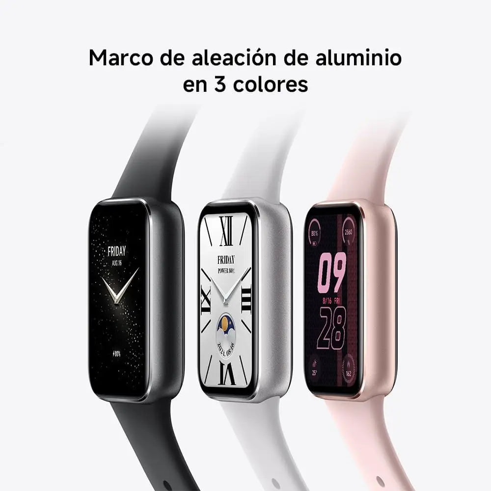 Xiaomi Smart Band 9 Pro 1.74" AMOLED Smartwatch with GPS, Bluetooth 5.4, 150+ Sports Modes, Heart Rate & SpO₂ Monitoring, 21 Days Battery Life, Compatible with Android, Available in Black and Silver.