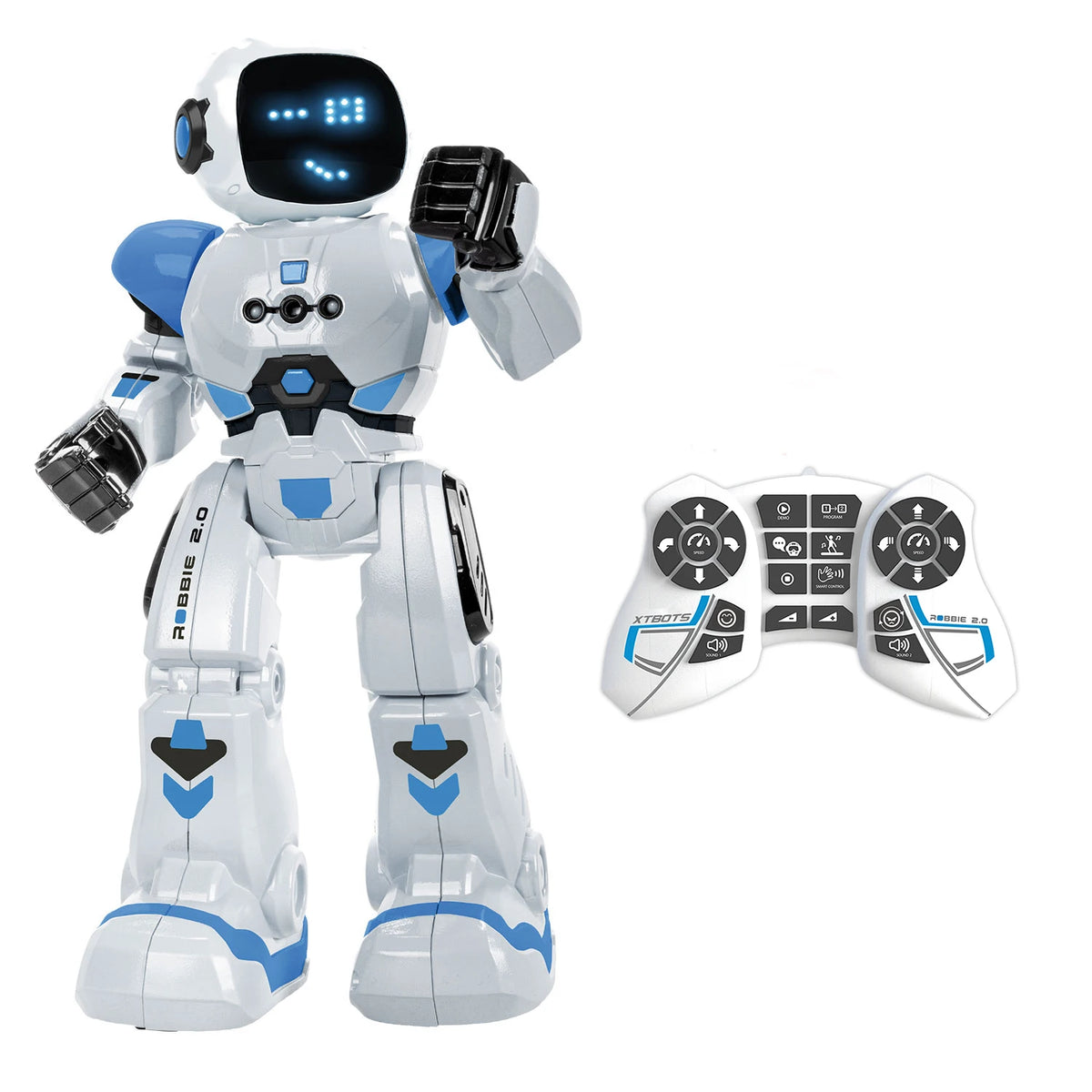 Xtrem Bots - Robbie | Juguete robot | Robot para niños con 20 expresiones faciales | Robótica con 50 movimientos