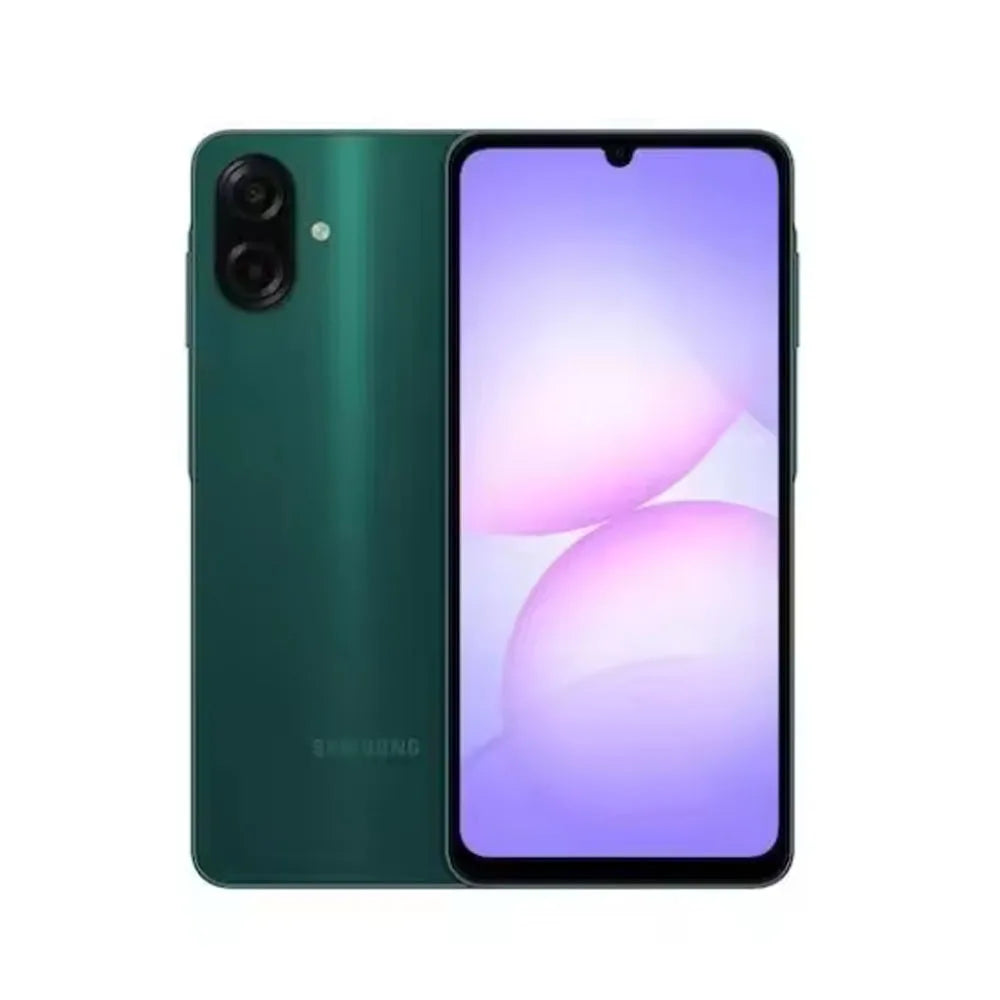 Smartphone Samsung Galaxy A07 4G, pantalla de 6,7 pulgadas, frecuencia de actualización de 90 Hz, procesador MediaTek Helio G99, 8 GB de RAM, 256 GB de almacenamiento, cámara dual de 50 MP, batería de 5000 mAh, teléfono Android con conectividad WiFi.