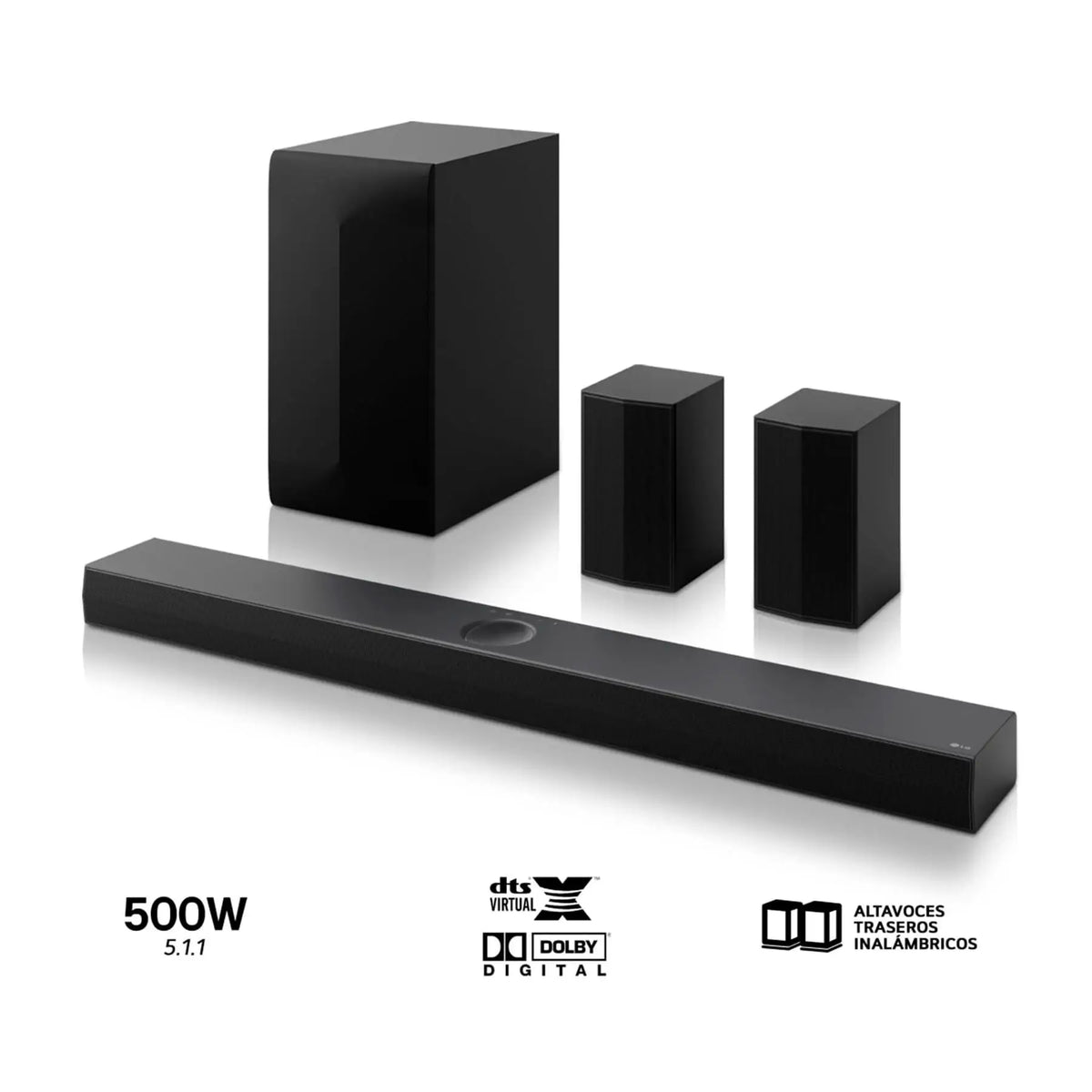 LG S70TR Black /  Barra de sonido con subwoofer inalámbrico y traseros 500W 5.1.1ch