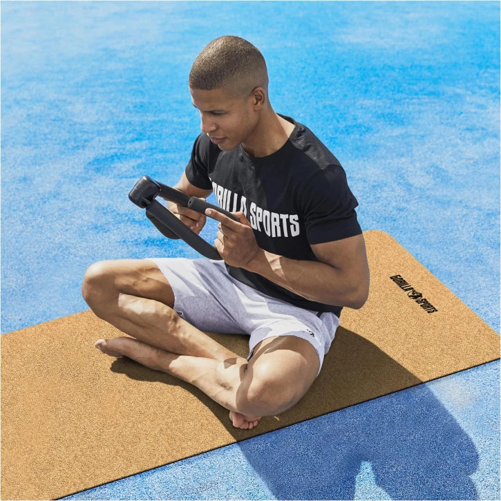 Gorilla Sports Esterilla de Yoga de Corcho 183x61x0,5 cm