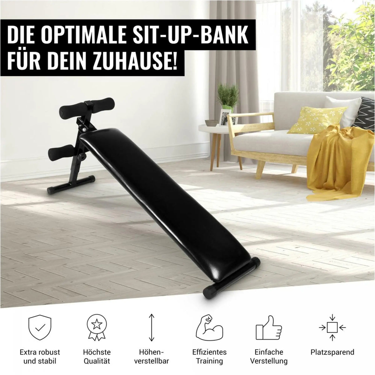 Gorilla Sports Banco de Entrenamiento Abdominal Negro