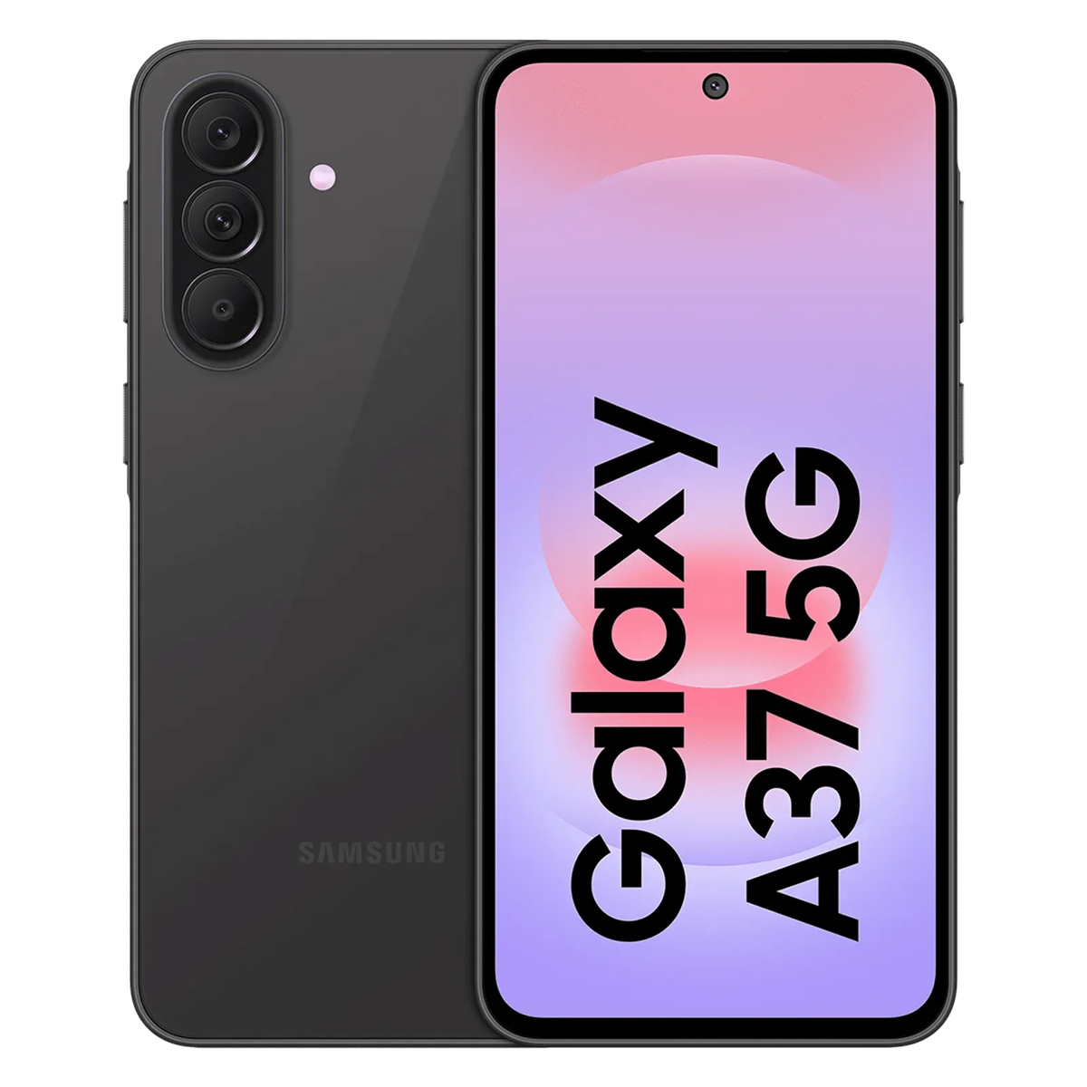 Samsung Galaxy A37 5G smartphone with 6.7” Super AMOLED FHD+ display, 50 MP camera, 8GB RAM, 256GB storage, IP67 water resistance, 5000mAh battery, and 120Hz refresh rate, perfect for high-performance tasks and photography.