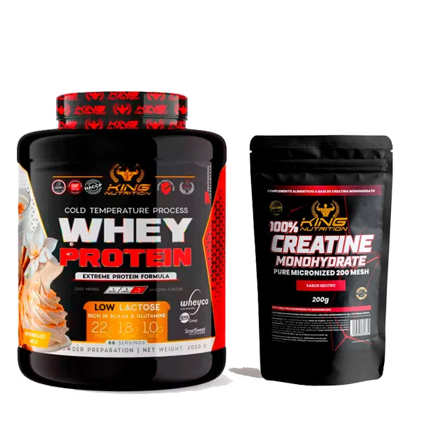 King Nutrition Whey Protein 2kg Proteina Concentrada + 200g de creatine monohydrate