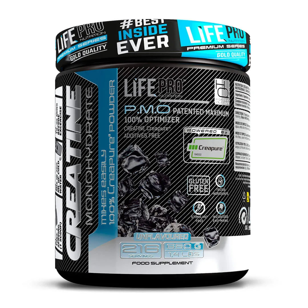 LIFE PRO NUTRITION CREATINE CREAPURE® 650G UNFLAVOURED - Creatina Pureza Creapure Certificada - Fuerza y Potencia Muscular