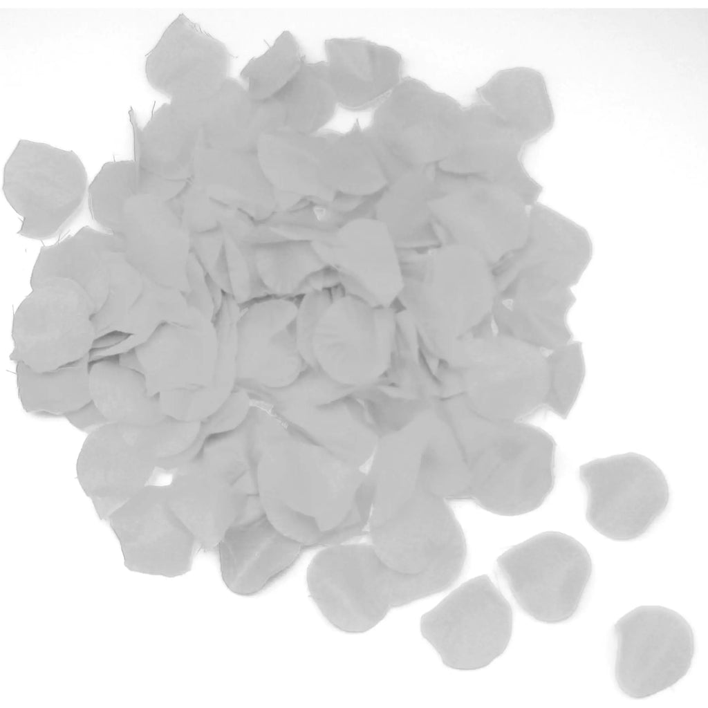 PACK DE 12 CAÑONES DE CONFETI CON FORMA DE PETALOS BLANCOS 60CM SINI