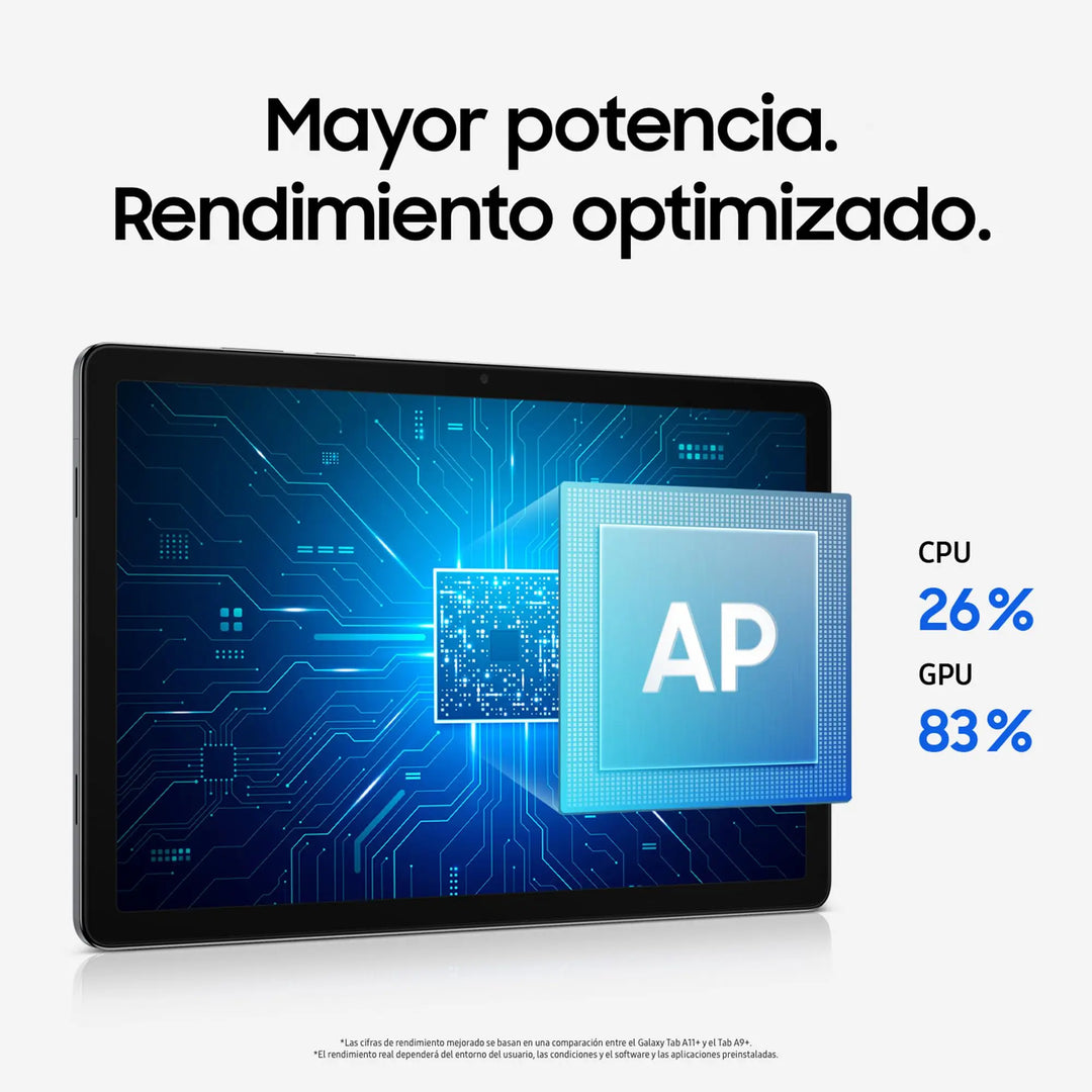 Samsung Galaxy Tab A11+ Wi-Fi 6GB+128GB, 8GB+256GB Tableta con IA, Pantalla de 11" con 90 Hz, Altavoces Cuádruples Dolby, Versión Global