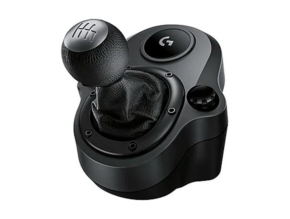 Logitech G29 SE Driving Force Steering Wheel + Shifter for PS5/PS4/PS3/PC, featuring TRUEFORCE technology, leather and aluminum construction, 6-speed H-pattern shifter, and progressive brake pedal for ultimate racing simulati