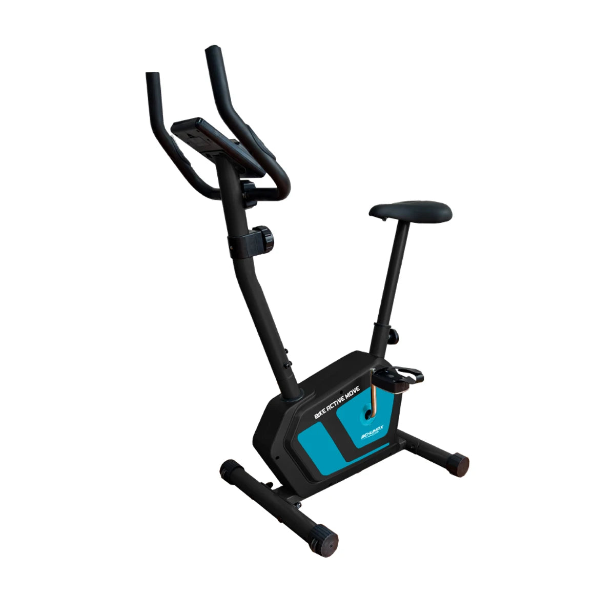 BEHUMAX - Bicicleta estática Active Move con pantalla LED multifunción asiento ajustable y soporte para teléfono cardio fitness