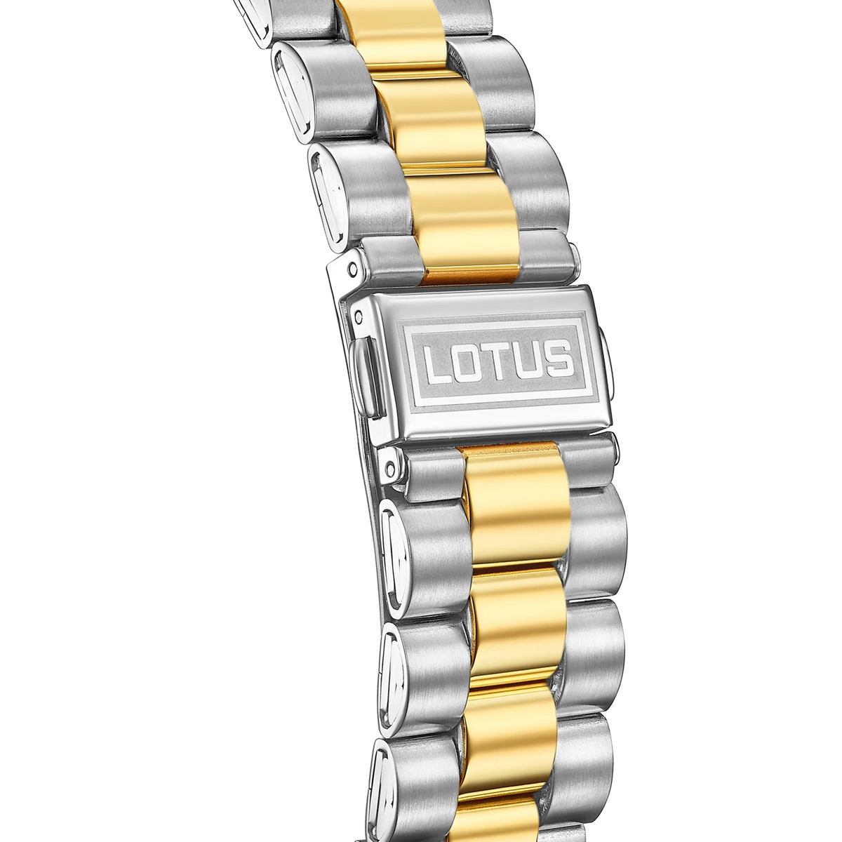Lotus Women's Watch Bicolor - Stainless Steel, Mother of Pearl Dial with Zircon Stones, Water Resistant 10ATM, 32.50mm Diameter, Freedom Collection, Elegant Design.