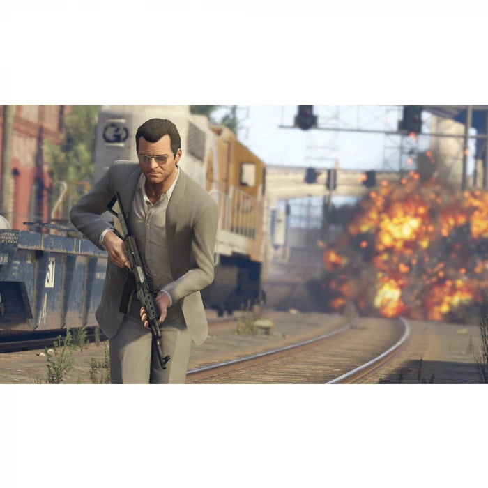 Grand Theft Auto V - GTA V para PS5: gráficos en 4K, tiempos de carga ultrarrápidos, respuesta háptica y audio 3D; un emocionante juego de acción para mayores de 16 años, perfecto para los entusiastas de PS5 que buscan experiencias de juego inmersivas.
