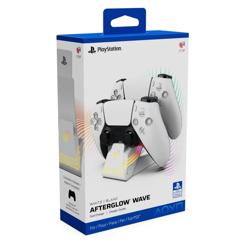 Cargador Dual Afterglow Wave Blanco para Playstation 5