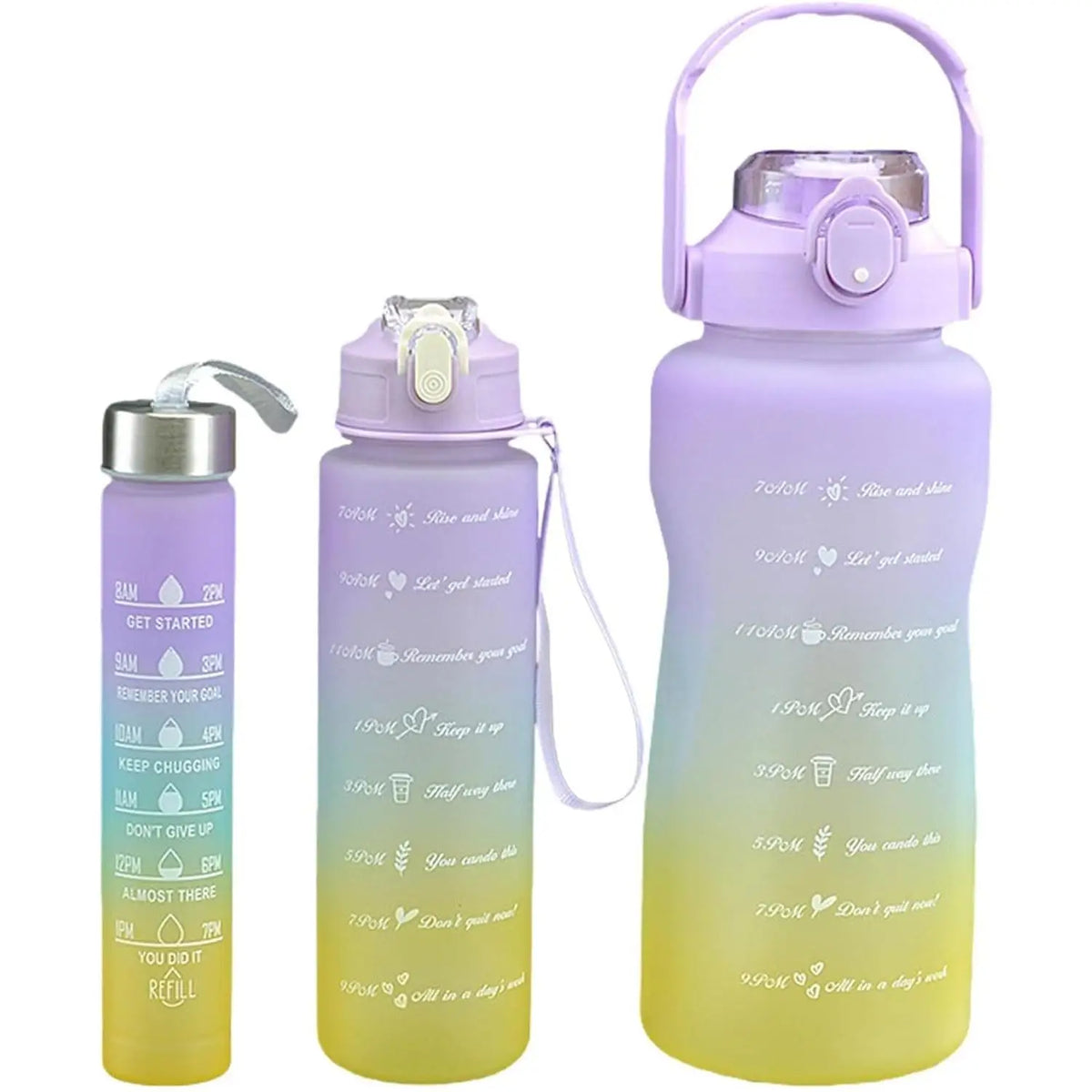Set de 3 Botellas Deportivas 2Lts - 900ml - 500ml
