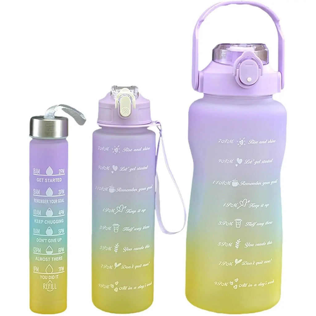 Set de 3 Botellas Deportivas 2Lts - 900ml - 500ml