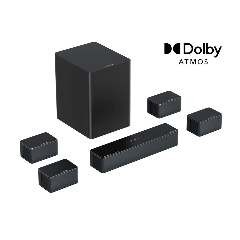 ULTIMEA Poseidon D80 Boom Barra de Sonido 7.1 con Dolby Atmos para TV, 4 Altavoces Surround, Subwoofer Inalámbrico de 6,5", HDMI eARC y Control por App