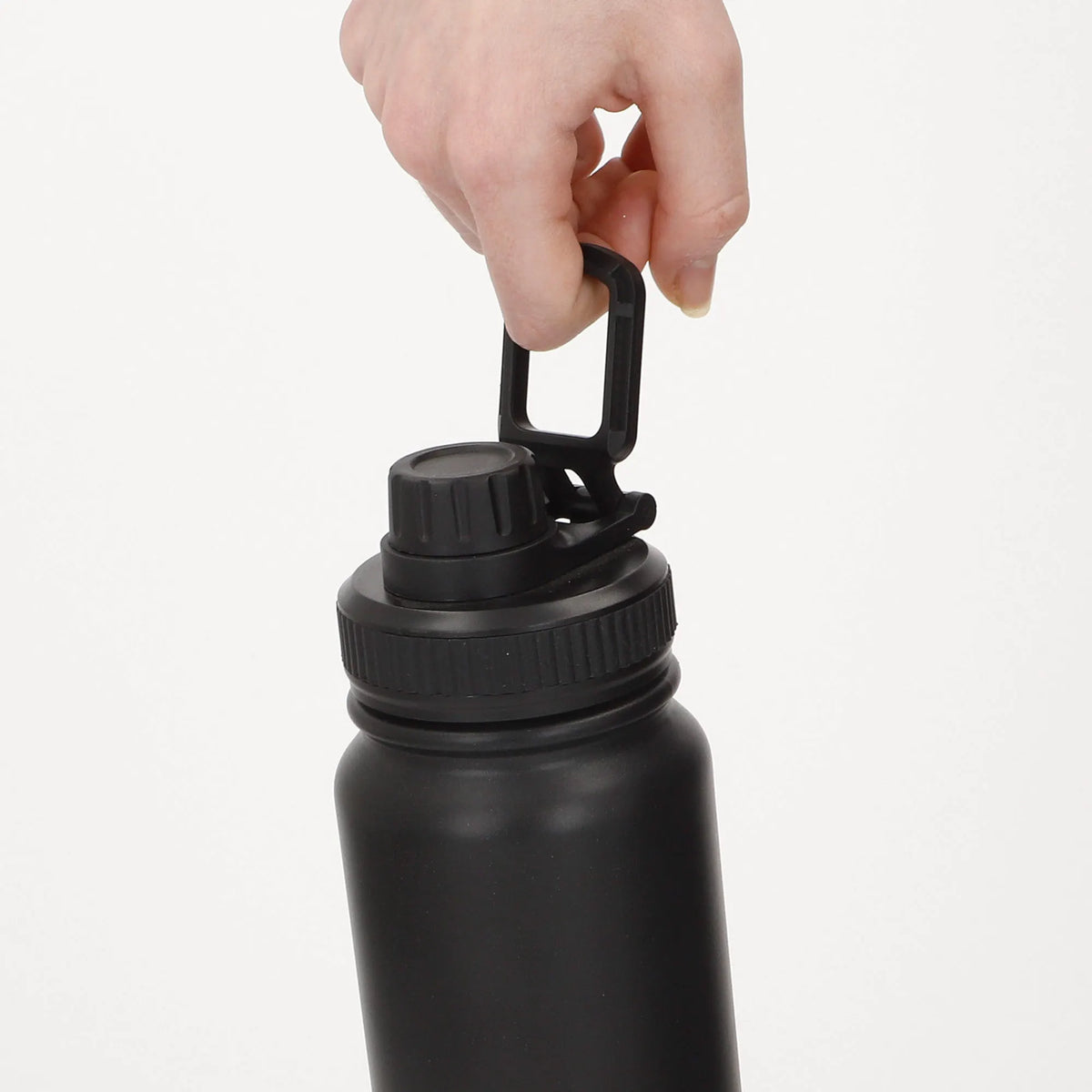 Aktive - Botella térmica, 800 ml, acabado metálico, acero inoxidable 18/8, medidas 8,5x8x28 cm, sistema antigoteo, libre de BPA, botella agua térmica, botellas termo, cantimplora térmica