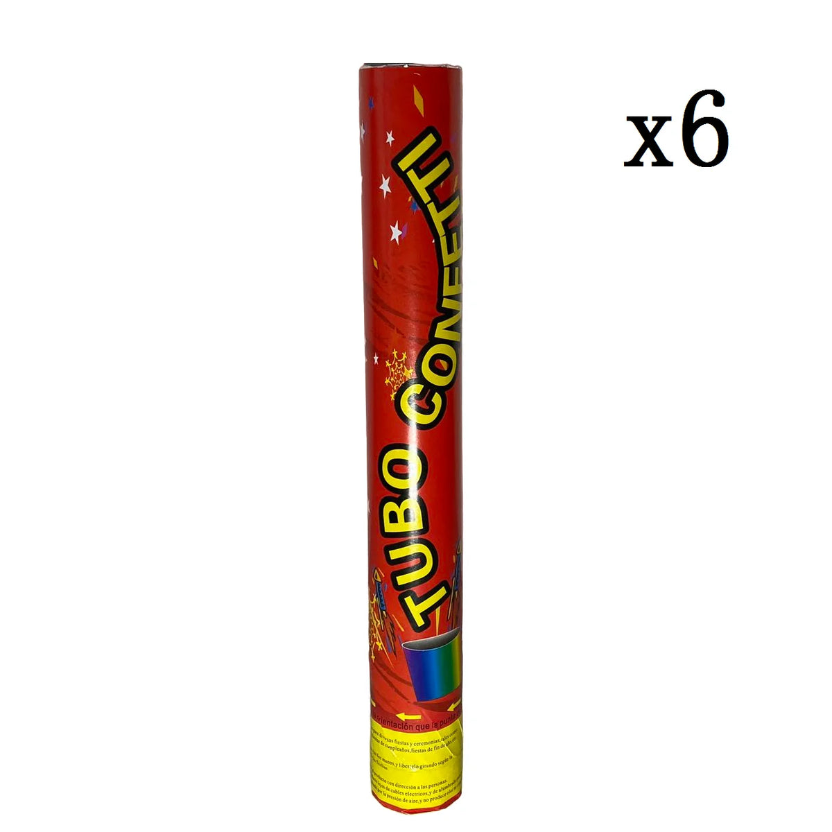 Maxia Market Cañón de confeti Tubo Confetti para fiesta celebraciones multicolor metal metalico 27 - 77 cm