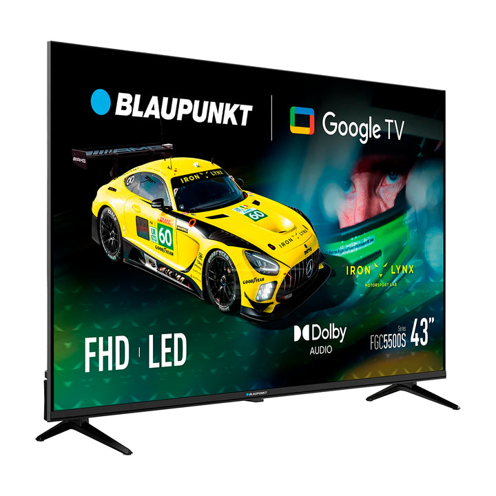 BLAUPUNKT Smart TV 43" Full HD LED, Google TV con Dolby Audio, HDMI, Bluetooth 5.0, Wi-Fi, Chromecast integrado, Negro, 43FGC5500S