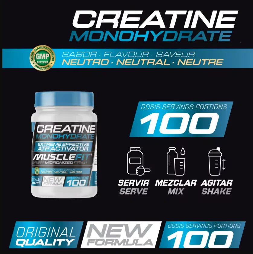 Pack Whey 100% Protein 2000g + Creatina 300g MuscleFIt / MuscleVip  Aumento Muscular