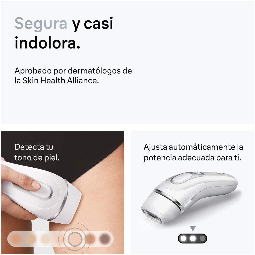 Braun Luz Pulsada Silk-expert Pro 3 Depiladora IPL. Eliminación Del Vello En Casa, Alternativa Para Depilación Láser, Con Funda, Maquinilla De Depilación Venus, 2 Cabezales, Regalo Para Mujer, Blanca/Plateada