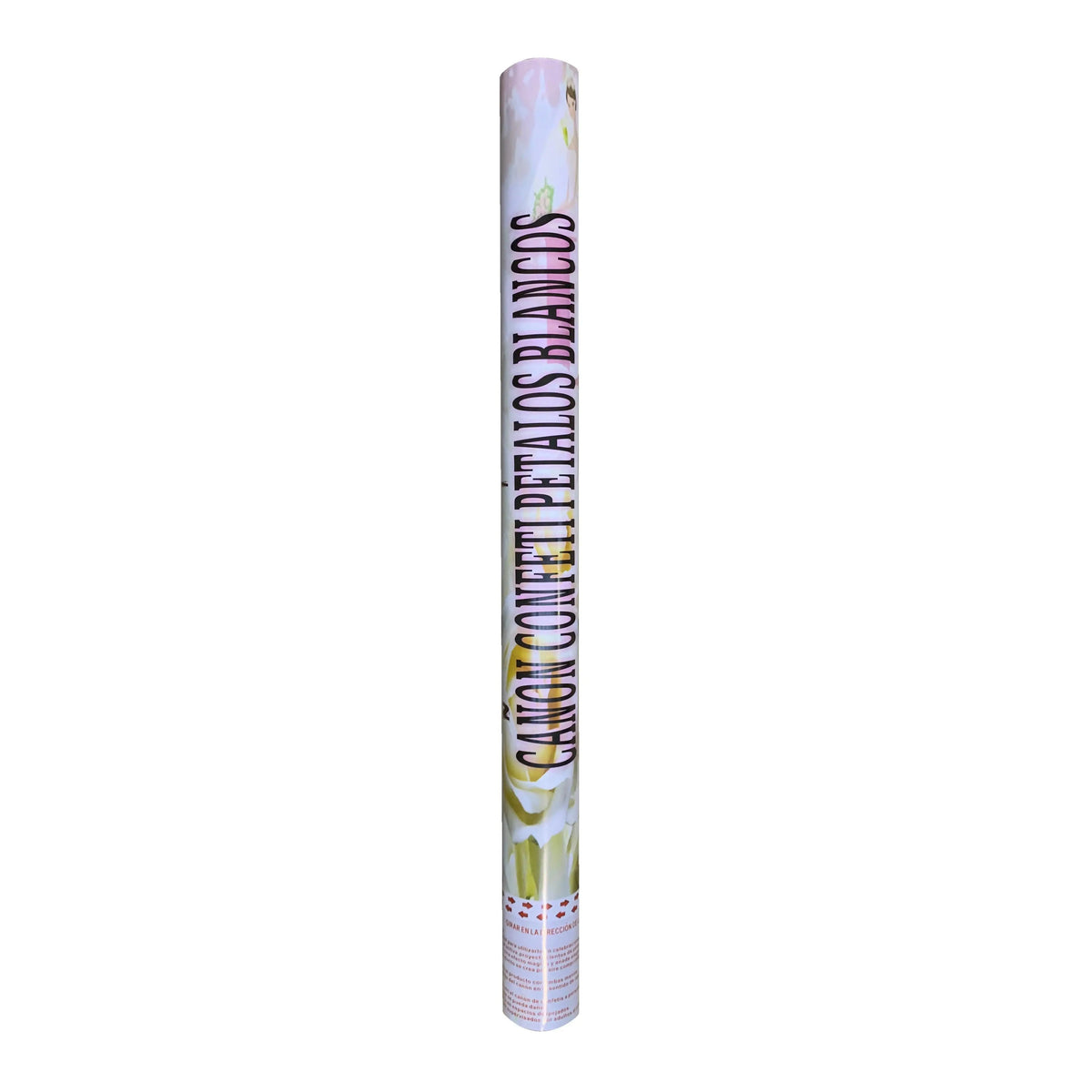 PACK DE 12 CAÑONES DE CONFETI CON FORMA DE PETALOS BLANCOS 60CM SINI