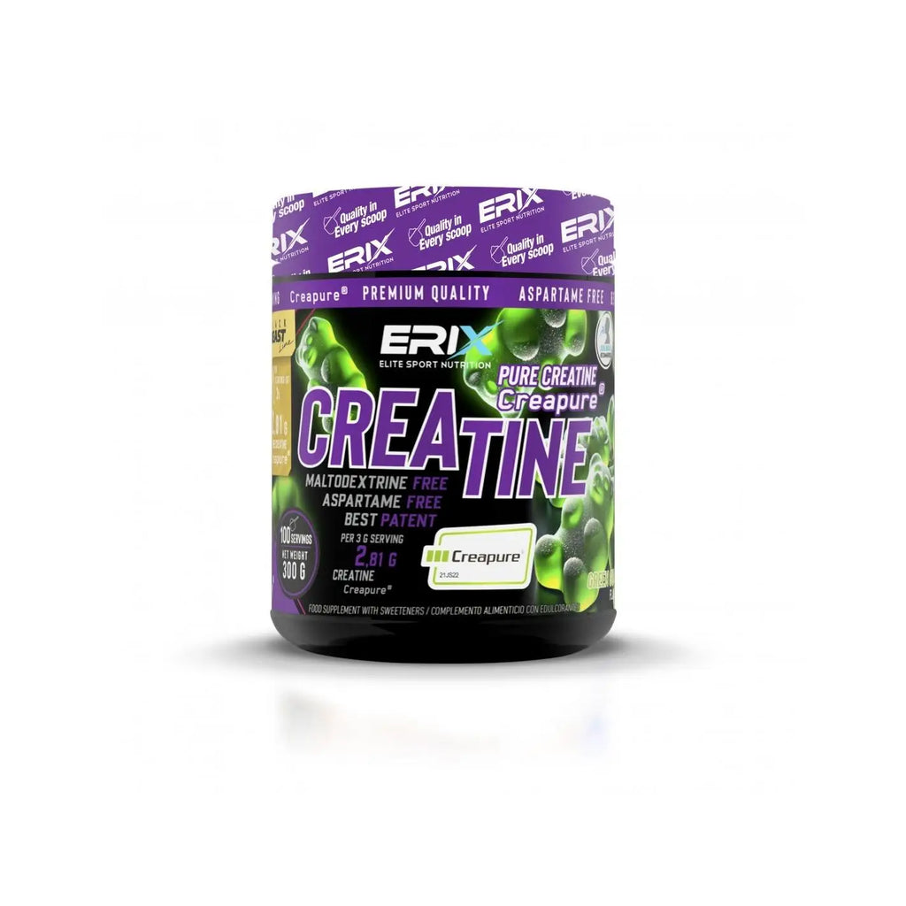 ERIX Nutrición Creatina CREAPURE 300g Sabor Gominolas Verdes