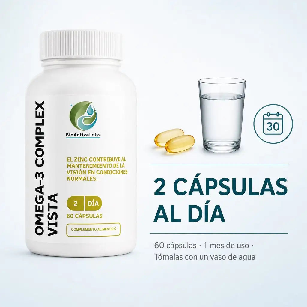 Omega 3 + lutein and zeaxanthin – vista complex with astaxanthin, zinc and vitamin b6 – visual care – 60 epa and dha capsules of fish oil – gluten fre | BioActiveLabs