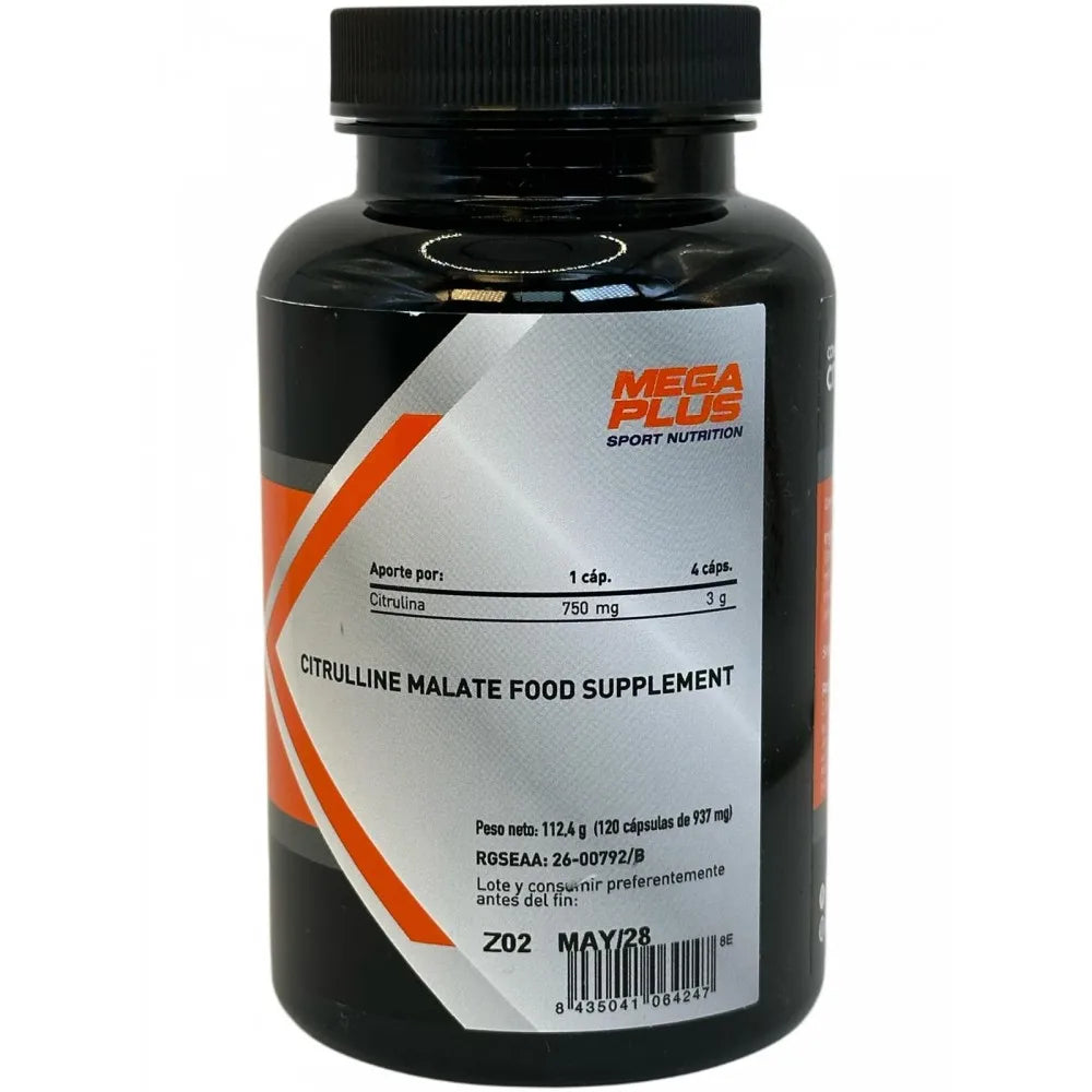 Citrulina Malato Competition 750mg 120 cápsulas de Megaplus