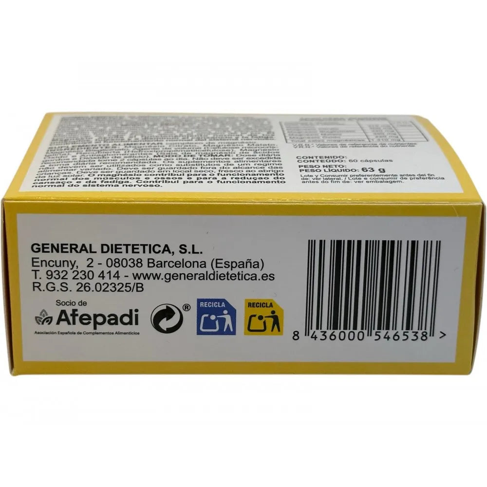MAGNESIO COMPLEX (Citrato-Bisglicinato-Malato-Oxido) 60 cápsulas de Integralia