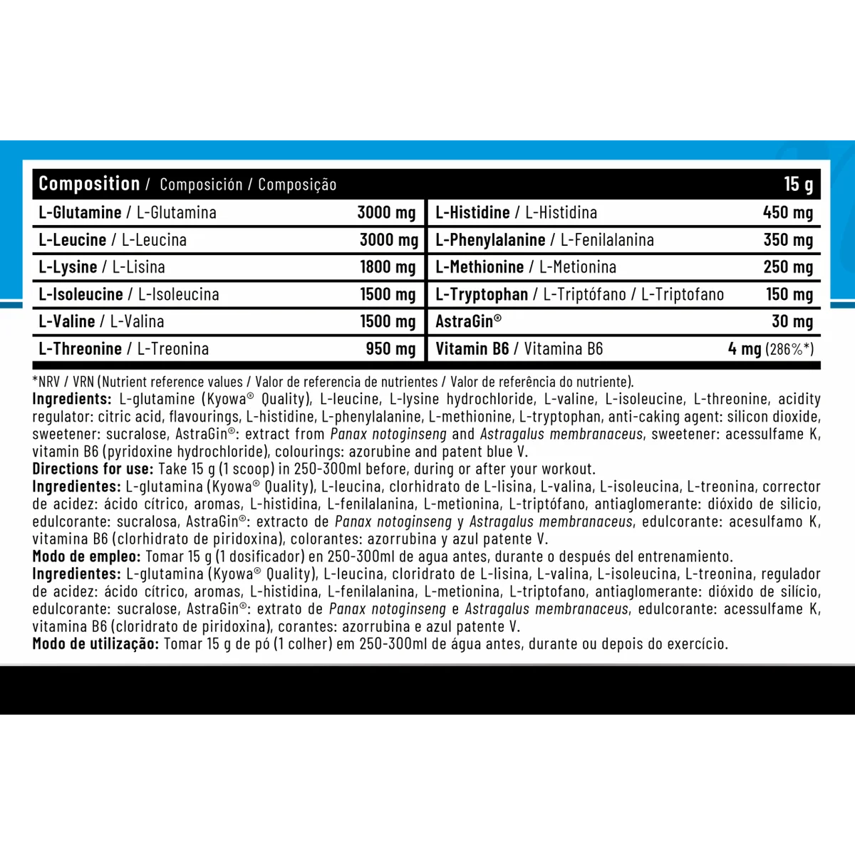 Natly nutrition - Aminoácidos - Premium Amino EAA essential - 330 gr