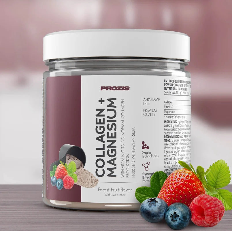 Colágeno + Magnesio (300 g) - Prozis  Con vitamina C  Alta calidad  Deliciosos sabores
