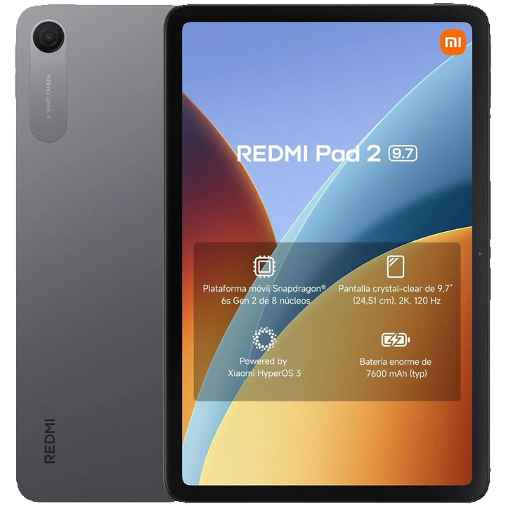 XIAOMI REDMI Pad 2 9,7”  Tablet  4GB+128GB  batería de 7600 mAh,Cámara trasera de 8 MP  Versión España（sin cargador）