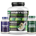 Pack Mente y cuerpo saludable│Ashwagandha 100caps + Whey Protein 2kg + Omega 3 90caps │ Musclefit + ALLNUTRITION - MUSCLECULT