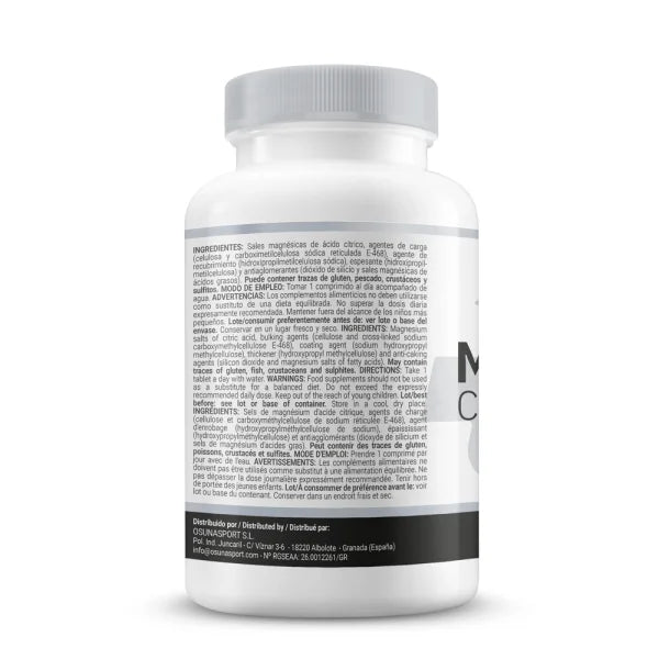 Citrato de Magnesio 187,5mg - 120 comprimidos MM Supplements
