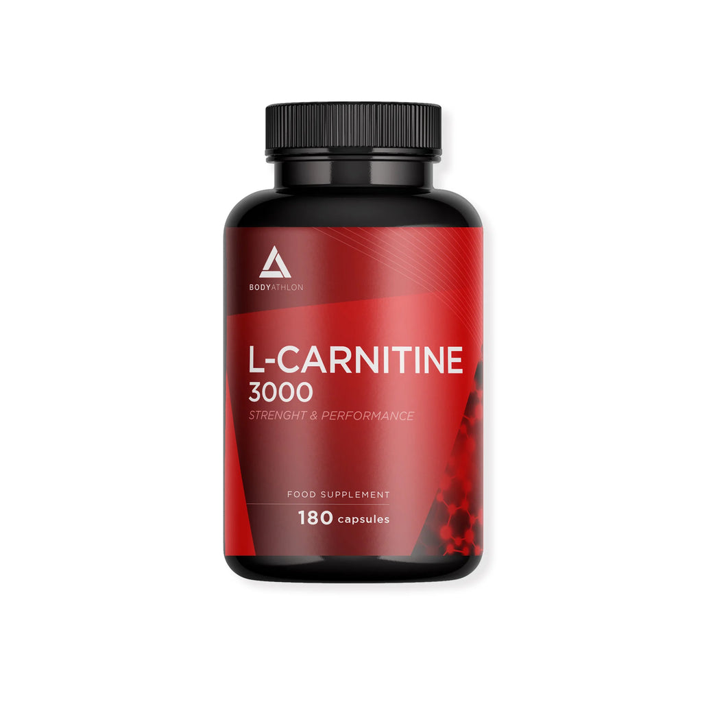 BODYATHLON - L Carnitina 3000 Cápsulas  -  180 cápsulas 100% L-Carnitina Tartrato- Aumento de Energía y resistencia –Mejora el rendimiento y la recuperación- Suplemento Deportivo- Vegano