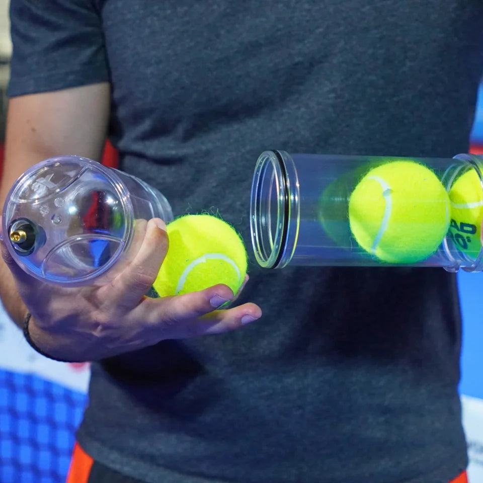 Presurizador de Pelotas TuboX4 Crystal (Sin Bomba de aire incluida) - Para Tenis y Padel  TuboPlus