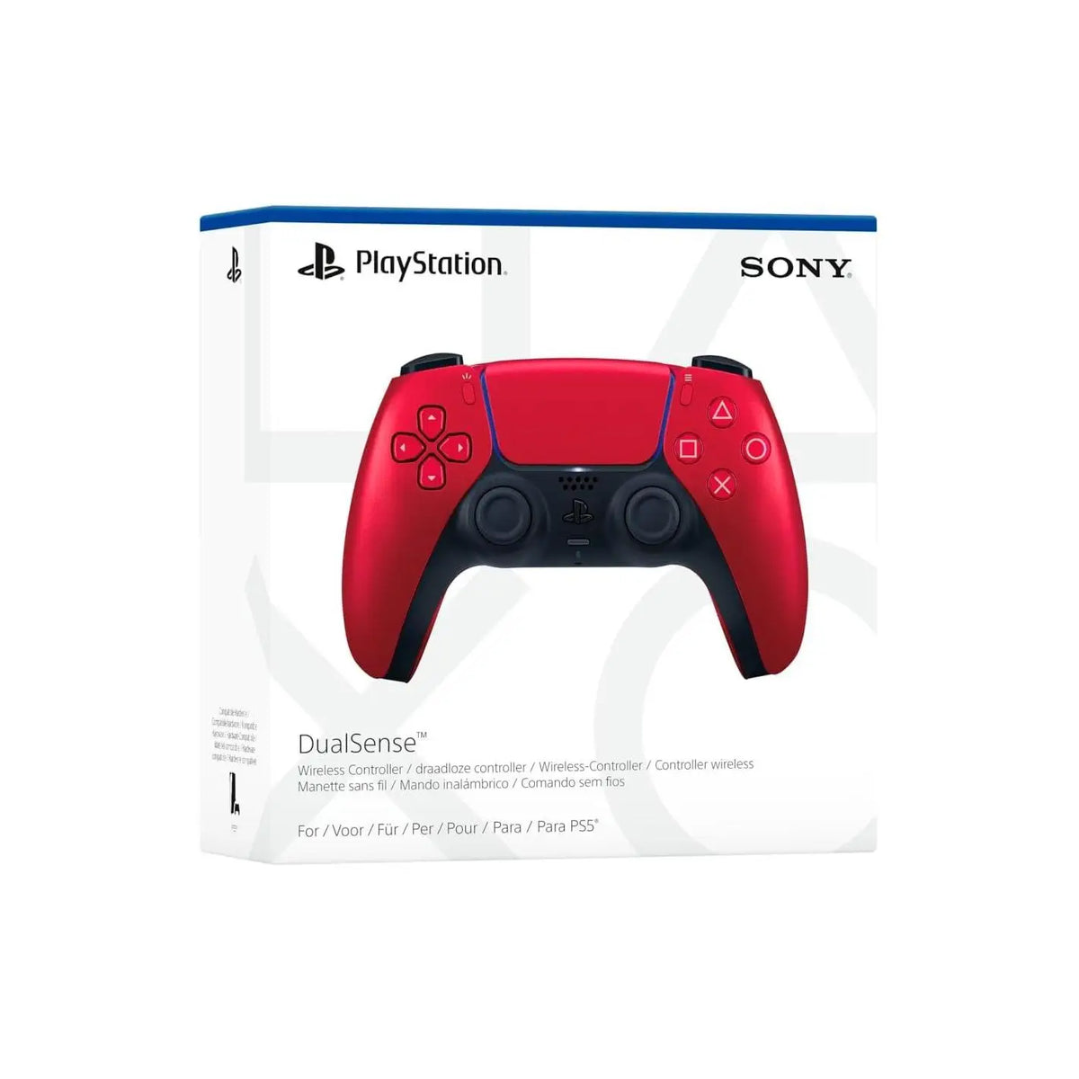 DualSense Volcanic Red V2 Controller - PS5, Bluetooth and USB-C compatible, featuring haptic feedback, adaptive triggers, built-in microphone, and motion sensor, ideal for gaming enthusiasts and collectors, enhances gaming ex