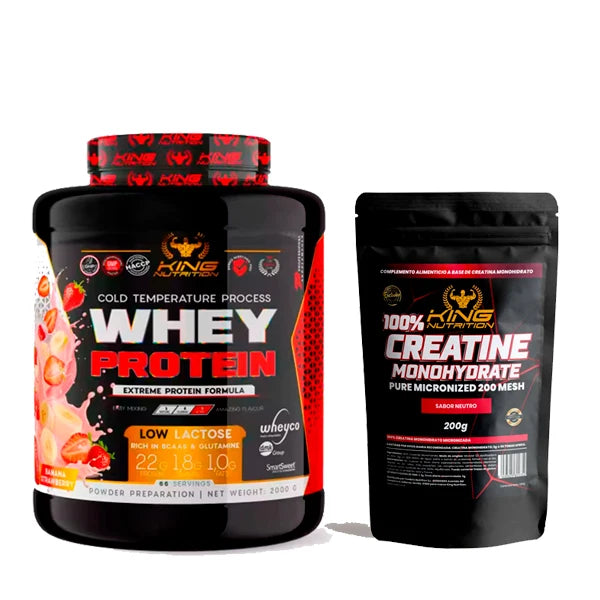King Nutrition Whey Protein 2kg Proteina Concentrada + 200g de creatine monohydrate