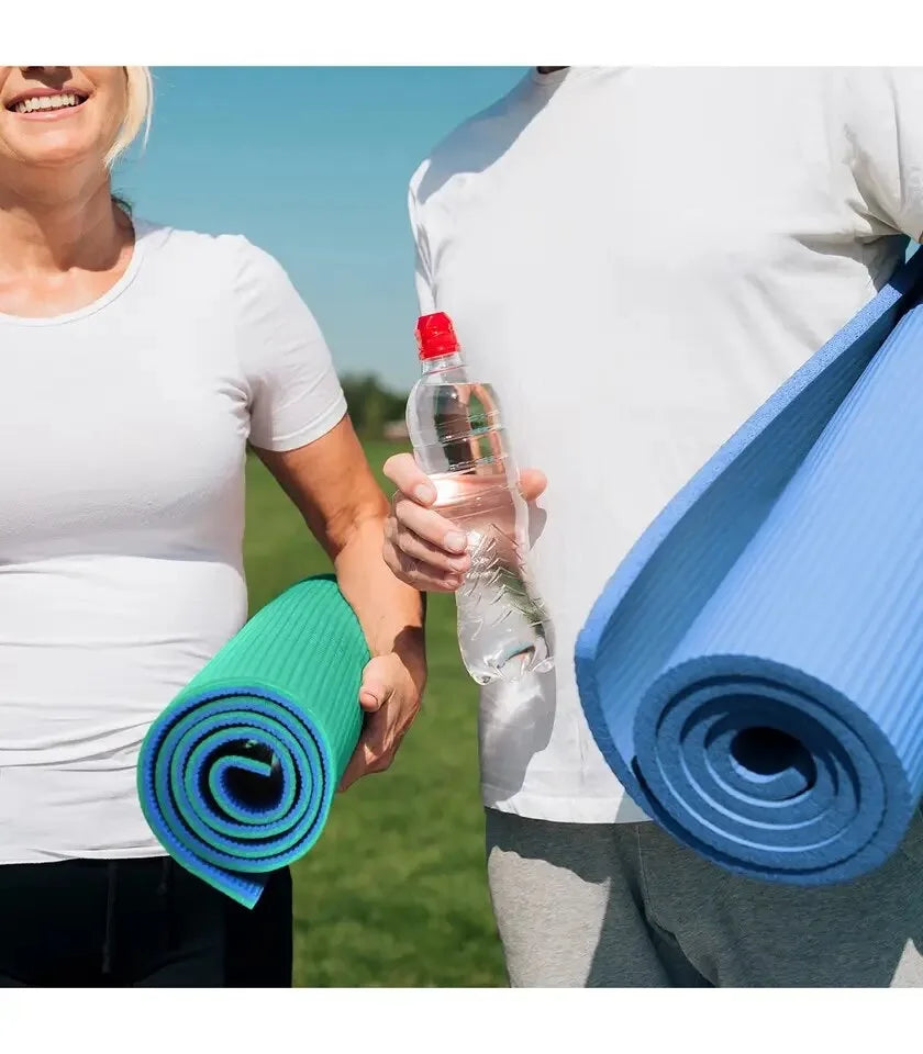 Colchoneta yoga bicolor, Tapetes deportivos de alta calidad, Extra gruesos, varias medidas, para hacer ejercicio en el gimnasio en casa, Fitness,