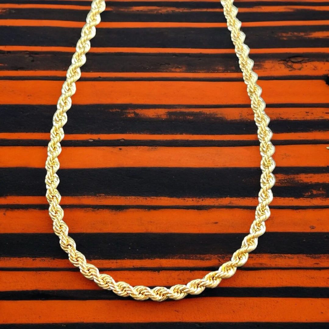 Mrc Collar Cordón Salomónico 3.50 mm 45 cm Oro 18 Kilates, con certificado de calidad
