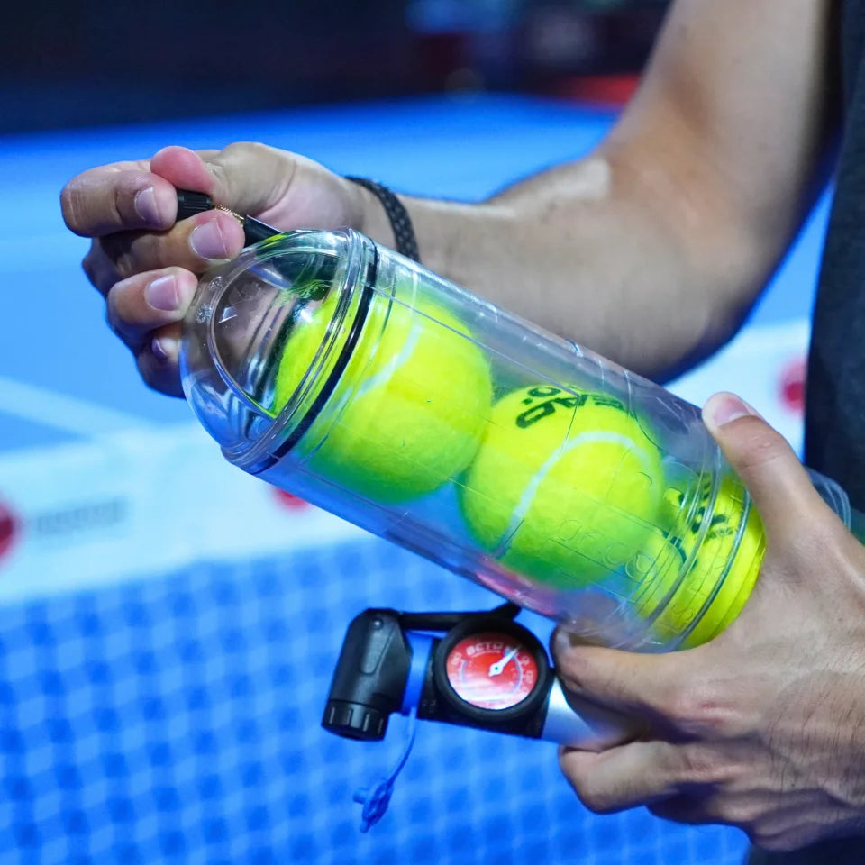 Presurizador de Pelotas TuboX4 Crystal (Sin Bomba de aire incluida) - Para Tenis y Padel  TuboPlus