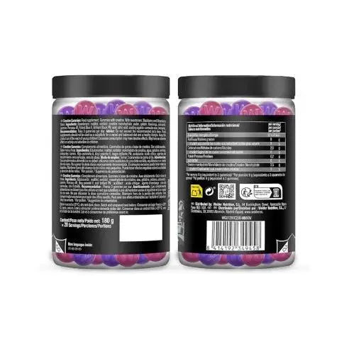 Premium Creatine Gummies DUO flavor (60 Gominolas) Blackberry Strawberry- Weider