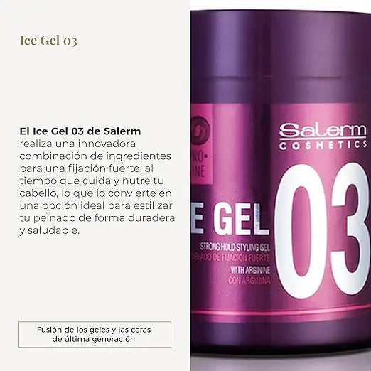 SALERM  COSMETICS   ICE GEL GEL DE MODELADO DE FIJACION FUERTE 500ML