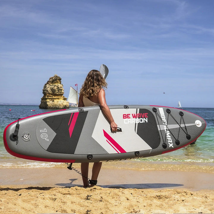 BEHUMAX - Tablas de Paddle Surf Be Wave Carbon construcción Dropstitch alta densidad resistente y estable