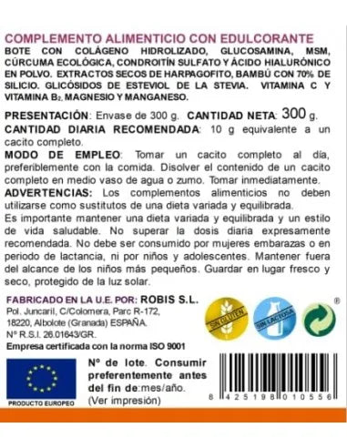 SUPER COLAGENO HIDROLIZADO, 300gramos ROBIS    Proteínas Naturales
